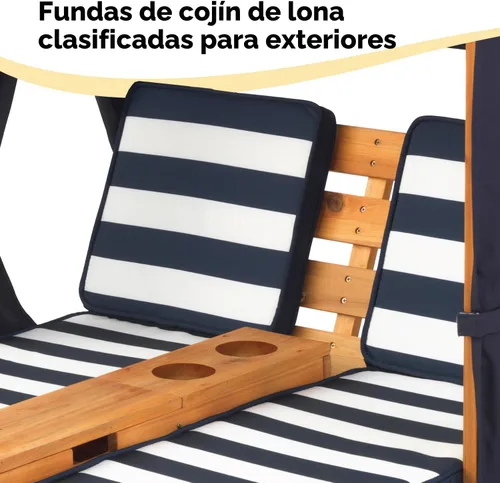 Vista 8 de KidKraft al aire última intervensión doble chaise lounge, talla única