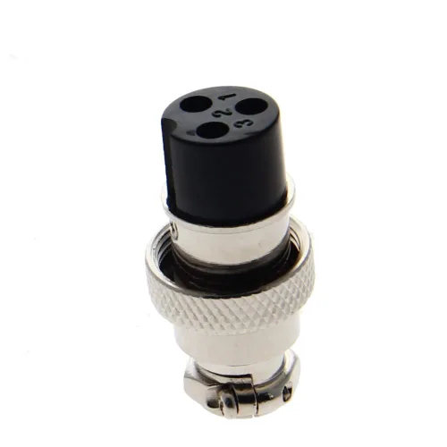 Vista 5 de Heyiarbeit Plata GX16 7A 2P Conector de Aviación Hembra Panel de Alambre Accesorios de chasis de alimentación Conector de metal Aviación 1 unids
