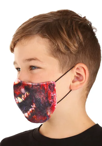 Vista 2 de Máscara Sublimada para Niño con Diseño de Zombie Multicolor