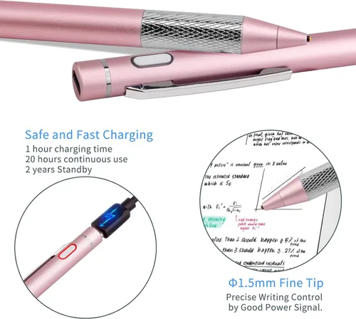 Vista 4 de Minilabo Lápiz óptico para Samsung Galaxy Tab S11/S10/S9/S8/S7 Plus, color rosa