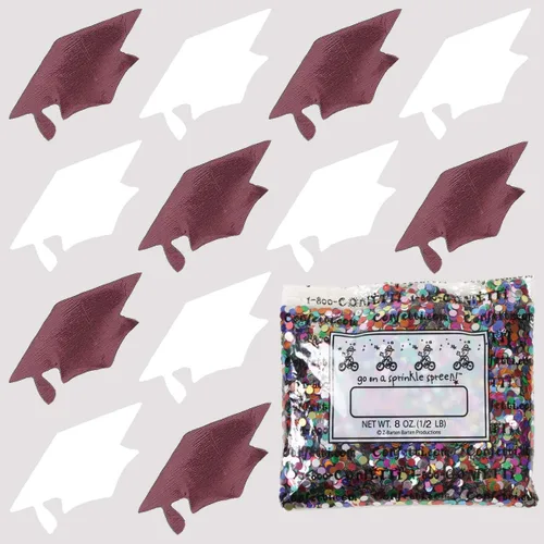 Vista 186 de Confetti Grad Cap Negro, Azul Marino Combo - 2 bolsas de media onza (1 oz)
