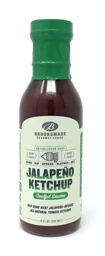 Vista 8 de Brooksmade Gourmet Foods Soulful Sauces, salsa de tomate de 5 pimientas, sin gluten, sin jarabe de maíz alto en fructosa, ketchup picante totalmente