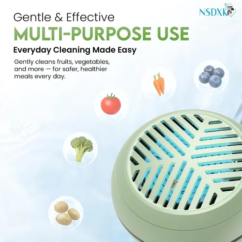 Vista 7 de Lavadora de frutas y verduras, dispositivo limpiador de frutas y verduras, portátil USB inalámbrico Veggie Wash con tecnología de purificación