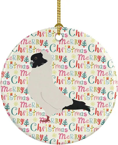 Vista 103 de Caroline's Treasures Adorno de cerámica de avestruz común para árbol de Navidad, decoración colgante para el hogar, Navidad, vacaciones, fiesta