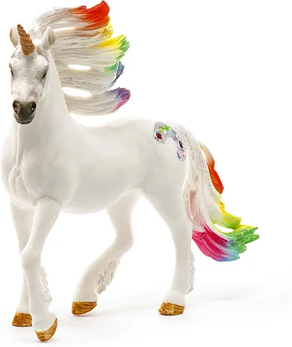Vista 2 de Schleich bayala - Semental de unicornio arcoíris - Juguete de unicornio para niñas y niños - Figura de caballo de fantasía para niños a partir de 5