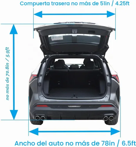 Vista 4 de SUV Tailgate Tent with Tailgate Accessories Awnings & Shelters, Hatchback Tent,UPF 50++ with Portable Waterproof Storage Bag for Any