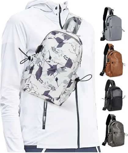 Vista 8 de SEAFEW - Mochilas tácticas tipo bandolera, Beige, Mochilas Daypack