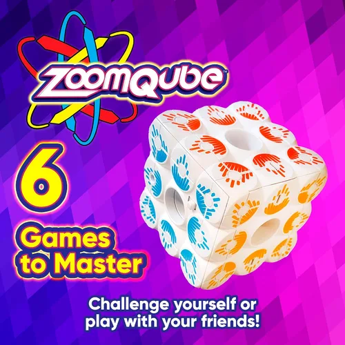 Vista 2 de ZoomQube - Juego de memoria electrónico de alta velocidad, juguetes antiestrés para edades de 5 años en adelante, portátil, cubo de memoria de mano