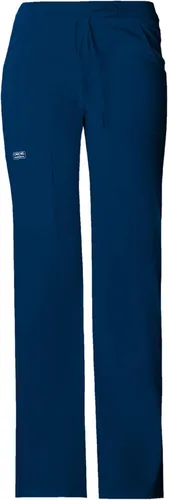 Vista 10 de Cherokee Pantalones quirúrgicos para mujer, tiro bajo, pierna acampanada, cordón ajustable con 6 bolsillos, 24001 Peltre