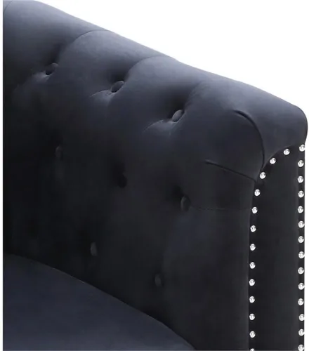 Vista 8 de Glory Furniture Sofá de dos plazas Pompano Velvet en negro