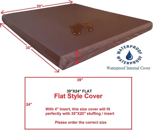 Vista 2 de Dogbed4less 1 paquete de funda de edredón interna impermeable con cremallera para perros pequeños, medianos de 35 x 20 x 4 pulgadas, almohadilla