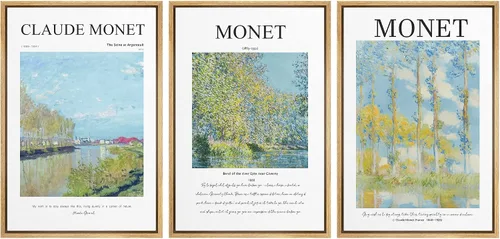 Vista 23 de MUDECOR Lienzo enmarcado para pared, juego de arte de acuarela pastel, bosque de pinos, naturaleza silvestre, ilustraciones modernas, decorativas