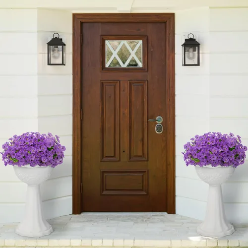 Vista 20 de Lifewit Flores artificiales para exteriores, 12 paquetes de flores falsas de plástico para decoración del jardín del hogar, plantas sintéticas