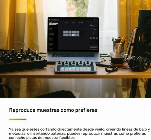 Vista 5 de Novation Circuit Rhythm: Sampler y groovebox con ocho pistas de muestras para crear y realizar beats USB, Standalone Sampler & Drum Machine, 8