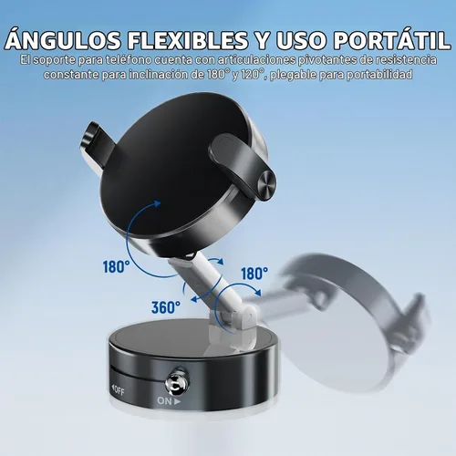 Vista 6 de NEEWER Versión de nivel de entrada, soporte magnético para teléfono celular, soporte plegable con ventosa al vacío para tu parabrisas de automóvil