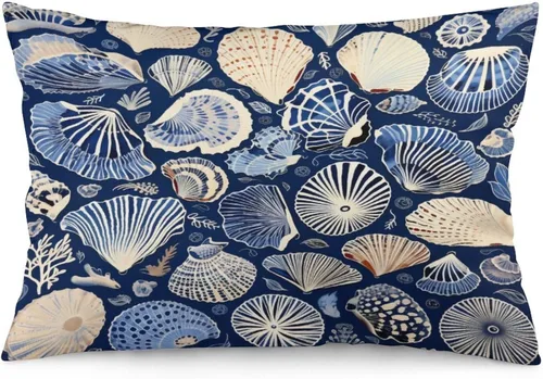 Vista 7 de Funda de almohada divertida de calavera de Halloween de 12 x 20 pulgadas, funda de almohada rústica de Halloween con cremallera oculta, suave