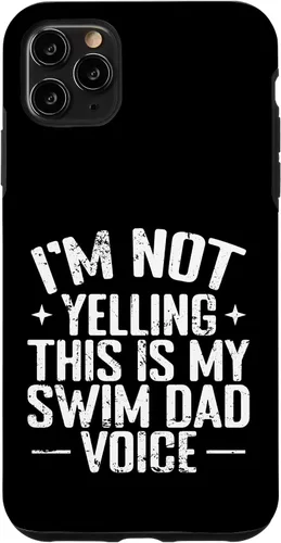 Vista 13 de Swim Dad Voice Funny Sports Parent Case for iPhone 16