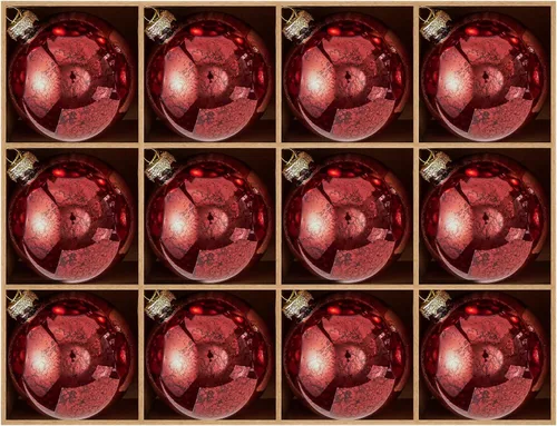 Vista 16 de DN DECONATION Adornos de Navidad de cristal negro, bolas de Navidad colgantes de 3.15 pulgadas para decoración del árbol de Navidad, juego de 9
