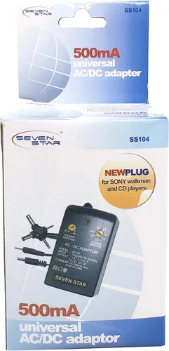 Vista 3 de Seven Star 1.5V, 3V, 4.5V, 6V, 7.5V, 9V, 12V DC, 500mA Regulado Universal AC a DC Convertidor con múltiples extremos de conector