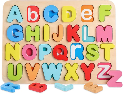 Vista 7 de You&Xi - Rompecabezas para niños de 3 a 4 años de edad, rompecabezas preescolares con números de madera