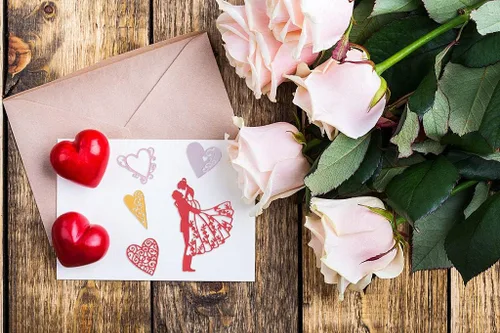 Vista 3 de Troqueles de corte de metal para parejas de San Valentín, novios, corazones de amor para boda, día de San Valentín, tarjetas, manualidades, álbumes
