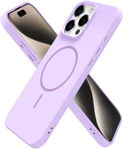 Vista 12 de Oakxco Funda de Silicona Mag Safe para iPhone 12 Pro Max, Funda Magnética Delgada y Fina Compatible con Carga Inalámbrica MagSafe, Bonita Funda