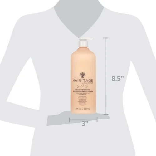 Vista 4 de Hairitage S.O.S. - Acondicionador profundo de humedad profunda y restauración con aceite de cártamo para cabello seco y grueso, hidratante
