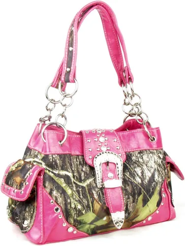 Vista 2 de GoCowgirl Bolso Camou con hebilla de cinturón para mujer, 5