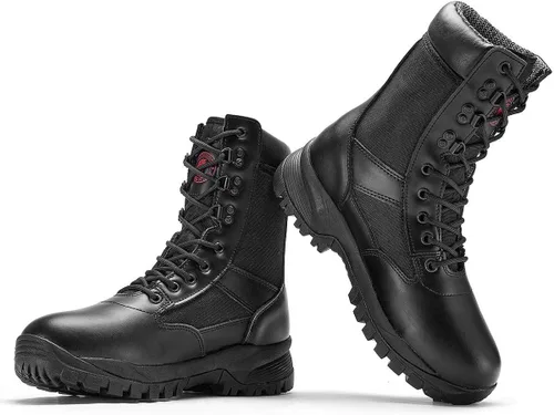 Vista 2 de ROCKROOSTER VEGA - Botas tácticas para hombre de 8 pulgadas ligeras de combate al aire libre suela de goma