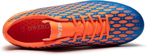 Vista 4 de DWZRG Tacos de fútbol para hombre, ligeros, para exteriores e interiores, para entrenamiento profesional de fútbol sala