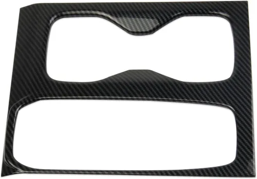 Vista 5 de Cubierta de panel de portavasos para consola central de fibra de carbono para Nissan Frontier 2022-2026