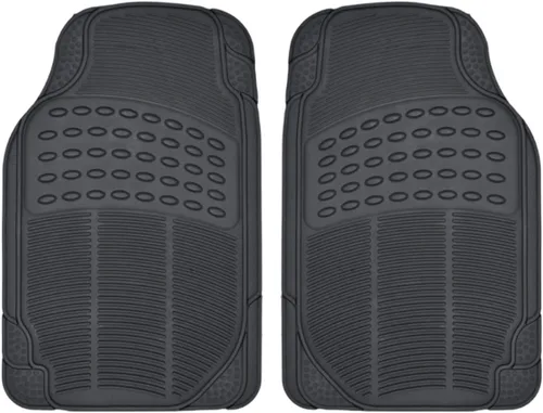 Vista 19 de BDK ProLiner Alfombrillas para automóvil, camiones, SUV, 2 piezas para todo tipo de clima con diseño de ajuste universal, tapetes duraderos con Beige