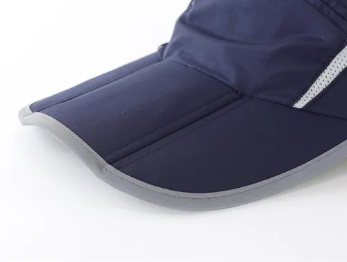 Vista 6 de connectyle plegable malla deportes cap con transpirable con rayas reflectantes Sun Runner Cap