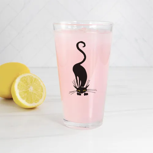 Vista 3 de CafePress Otro Black Cat - Vaso de pinta, 16 onzas Transparente - Otro vaso de pinta de gato negro