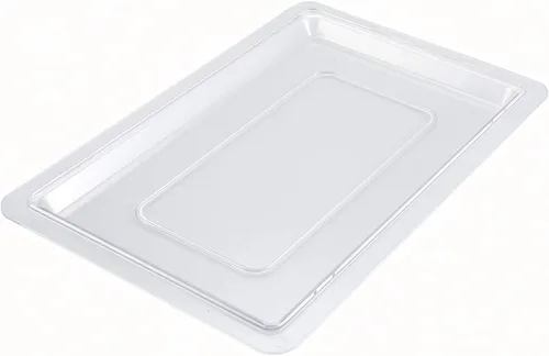 Vista 6 de Winco Caja de almacenamiento de alimentos de policarbonato, 12 x 18 x 3-1/2 pulgadas