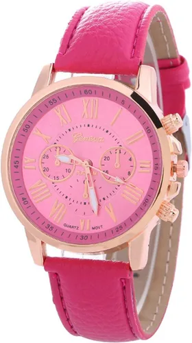 Vista 7 de Mujeres Hombres Señora Adolescente Chica PU Cuero Banda Relojes Dial Analógico Cuarzo Relojes Marrón