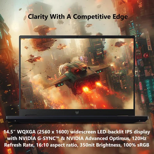 Vista 3 de Acer Predator Helios Neo 14 Gaming Laptop 14.5" WQXGA IPS 120Hz Display AI-Powered Intel Core Ultra 7 Processor 155H NVIDIA GeForce RTX 4060