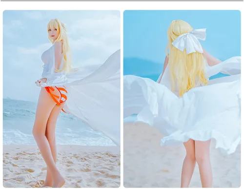Vista 6 de Weixu Games FGO Fate Grand Order Nero Claudius Cosplay traje sexy bikini traje de baño traje de baño trajes de Halloween