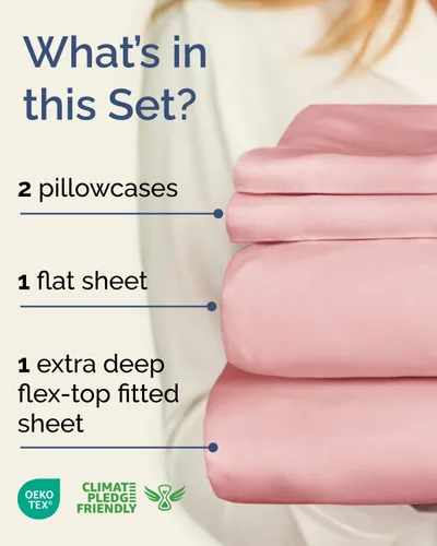 Vista 384 de Extra Deep Twin XL Sheet Set - 3 Piece College Dorm Room - White 01-Blanco