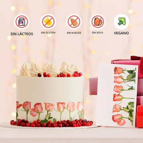 Vista 4 de Papel comestible tamaño A4 11.7" x 8.3", 25pcs