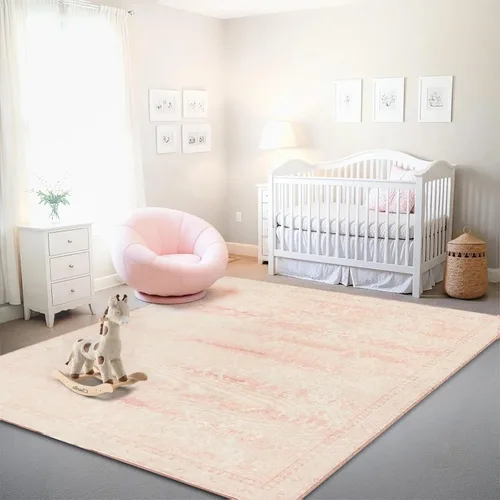 Vista 45 de Istana Alfombra larga antideslizante de 2.5 x 8 para el hogar, para pasillo y cocina, lavable, sedosa y suave al tacto, elegante, color azul y marfil