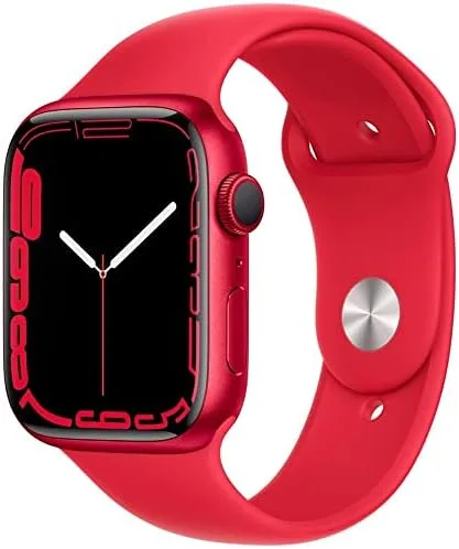 Vista 6 de Apple Watch Series 7 (GPS + celular, 41mm), caja de aluminio rojo con correa deportiva roja (renovada)