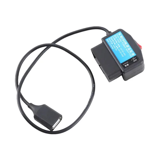 Vista 6 de Keenso Cable de alimentación OBD, 48cm/18.9in OBD Cable adaptador de corriente con botón de interruptor Acc Mode Protección de bajo voltaje
