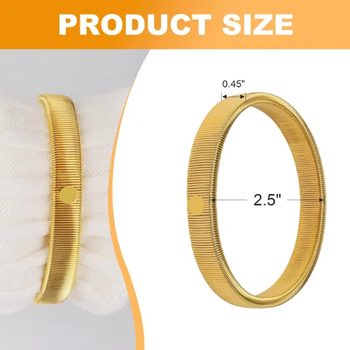 Vista 23 de Coolrunner 6 piezas antideslizantes elásticos para camisas de manga de brazaletes metálicos para ligas elásticas de banda