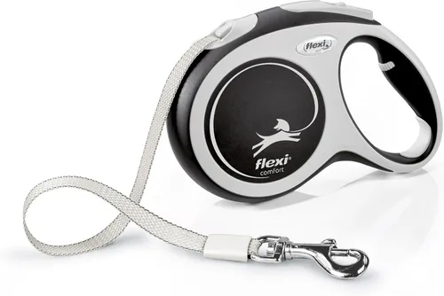 Vista 11 de Flexi New Comfort Tape - Correa retráctil para perros de hasta 26.5 lbs/26 libras, color gris y negro, extra pequeña, 9.8 ft