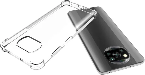 Vista 3 de USTIYA Caso para xiaomi poco X3 / Poco X3 Pro/Poco X3 NFC claro protector TPU cuatro esquinas cubierta transparente suave funda