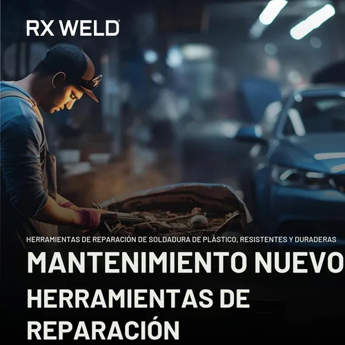 Vista 7 de RX WELD Kit de soldadura de plástico, kit de reparación de soldador de plástico 100W