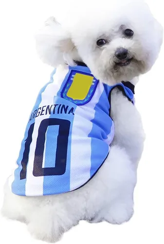 Vista 7 de GabeFish Camiseta de la Copa Mundial para Perros Mascotas Camiseta de Fútbol Deportivo de Fútbol Chaleco de la Selección Nacional de Gato