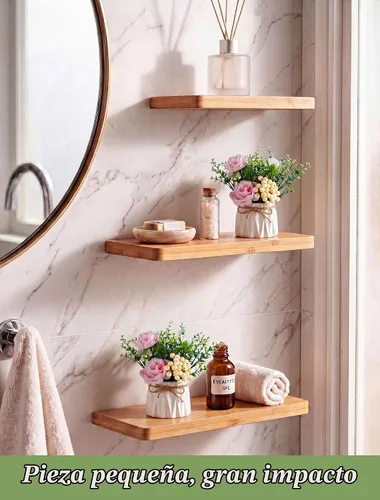 Vista 8 de BLOSMON Flores sintéticas en jarrón para decoración de mesa, 2 piezas, pequeñas, rosas rosadas