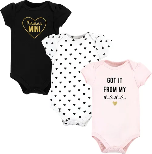 Vista 464 de Hudson Baby baby-girls Cotton Bodysuits 3-pack